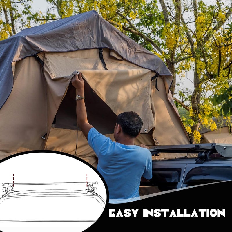 Zonon 28 Pcs Rooftop Tent Mounting Hardware Set Including 4 5.3 x 1 Flat Mending Plates 8 Screws 8 Nuts and 8 Aluminum Blocks - Image 4